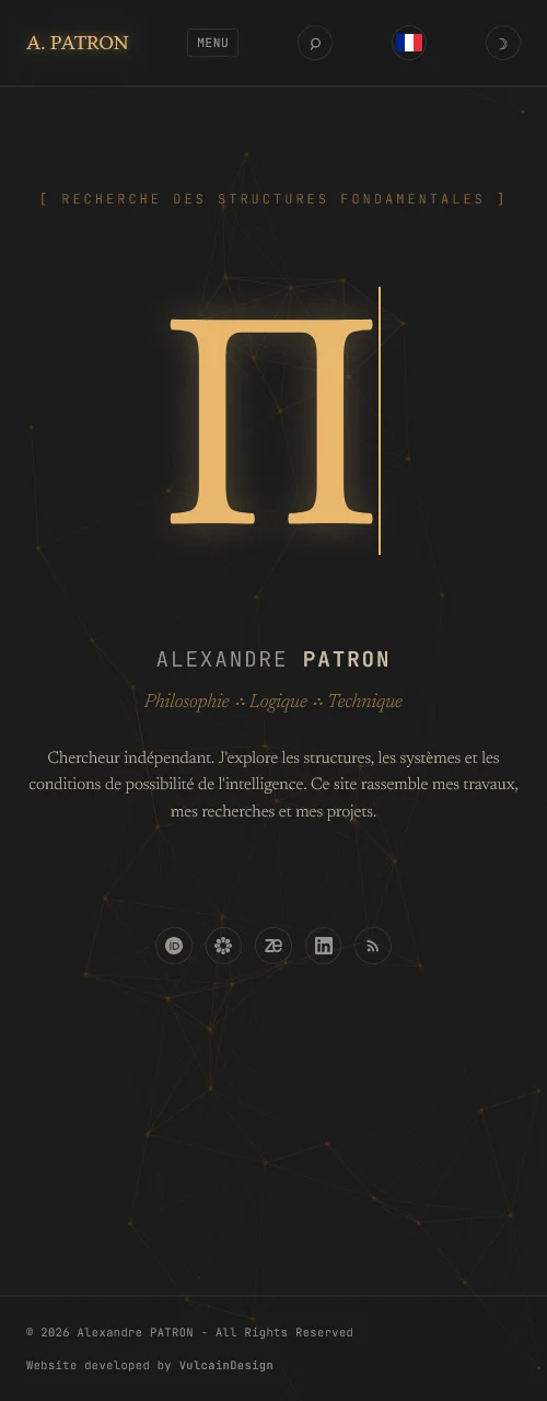 AlexandrePatron.com : Site de recherche multilingue avec back-office sur mesure