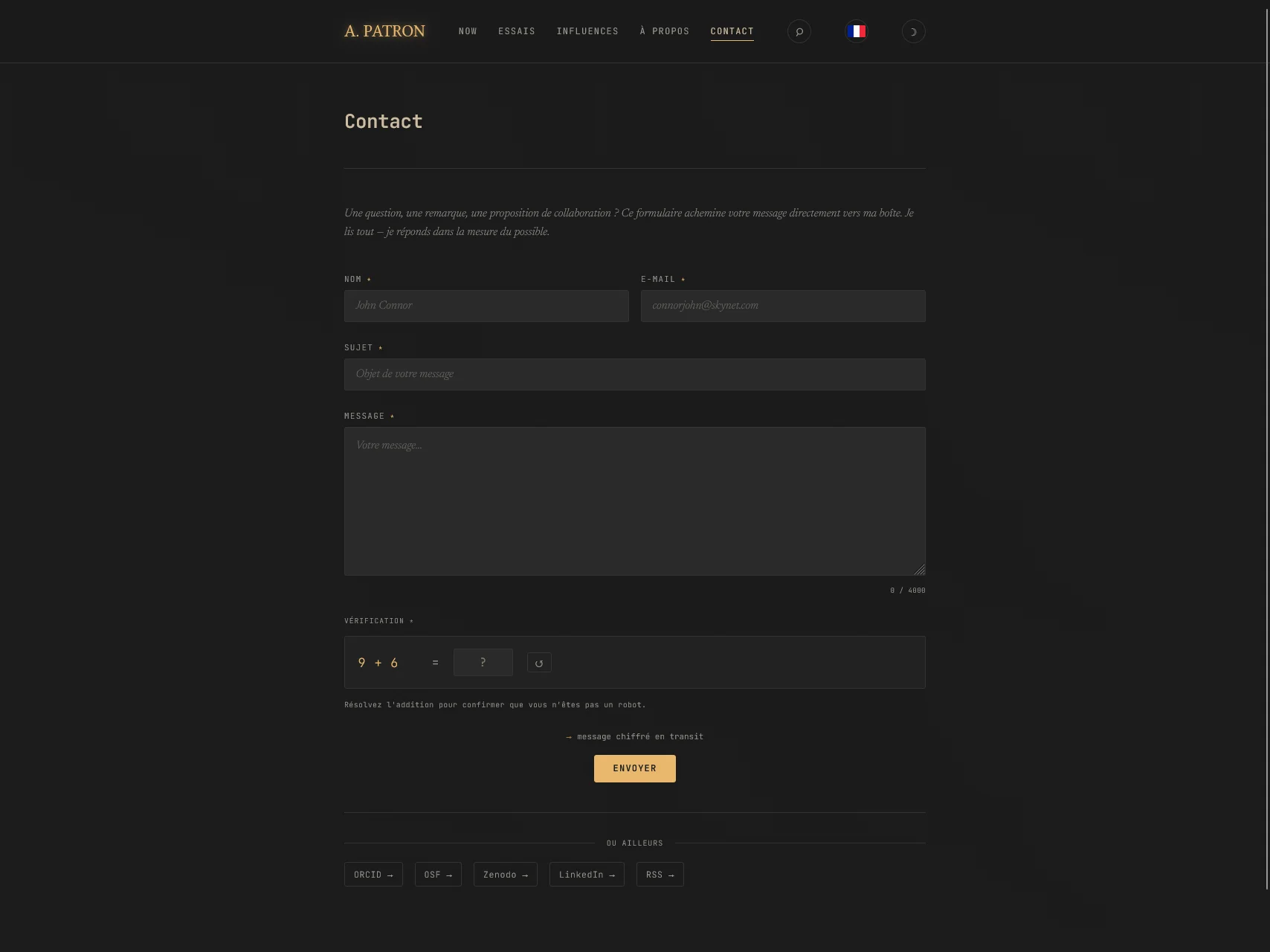 AlexandrePatron.com : Site de recherche multilingue avec back-office sur mesure