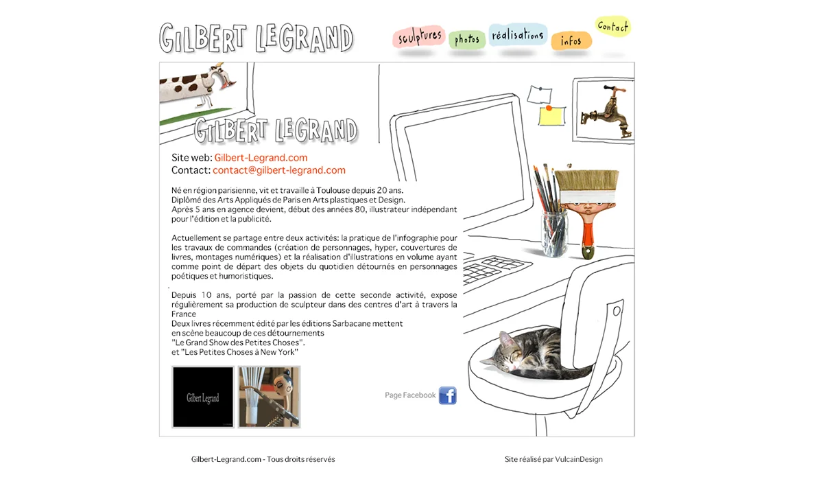 Création du site vitrine pour l’illustrateur Gilbert Legrand