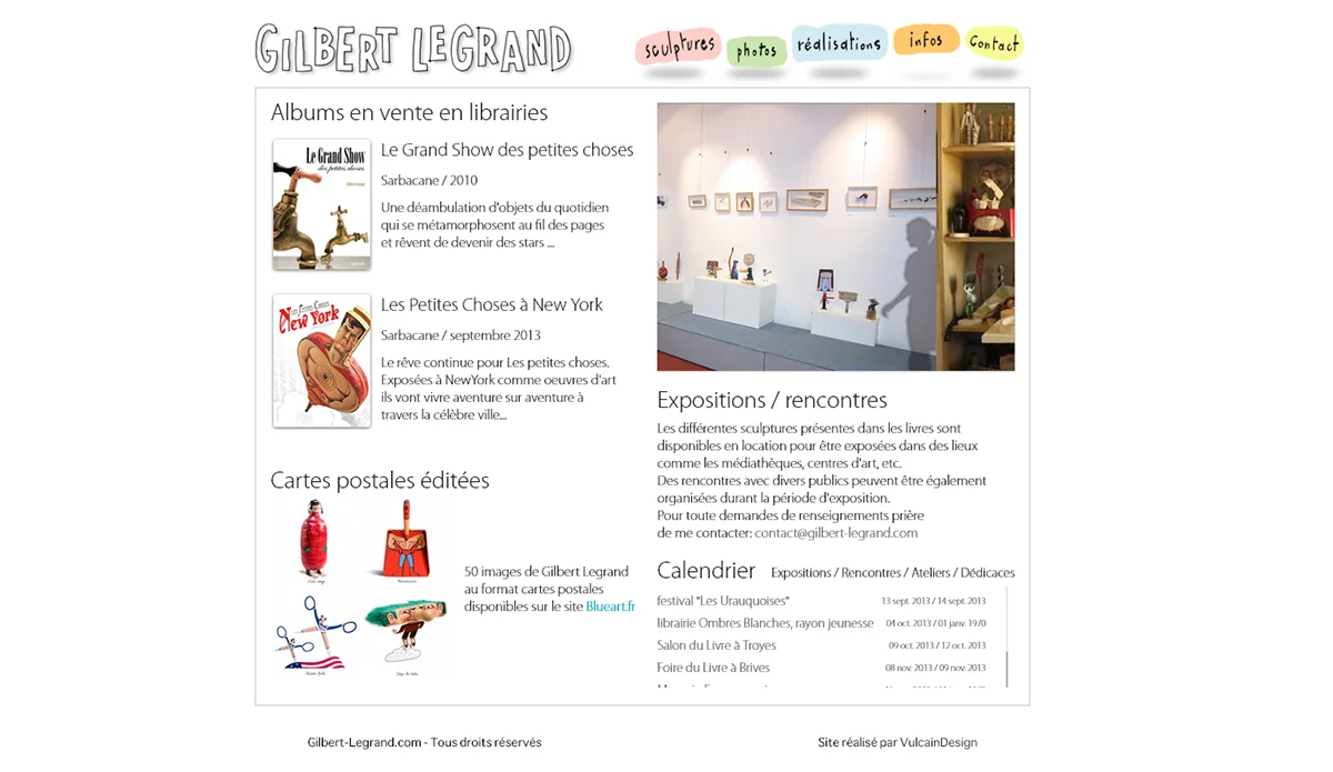 Création du site vitrine pour l’illustrateur Gilbert Legrand
