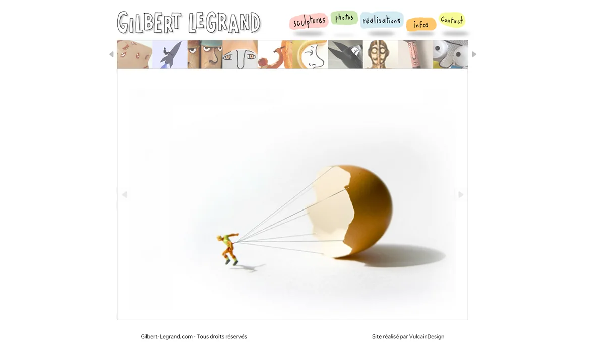 Création du site vitrine pour l’illustrateur Gilbert Legrand