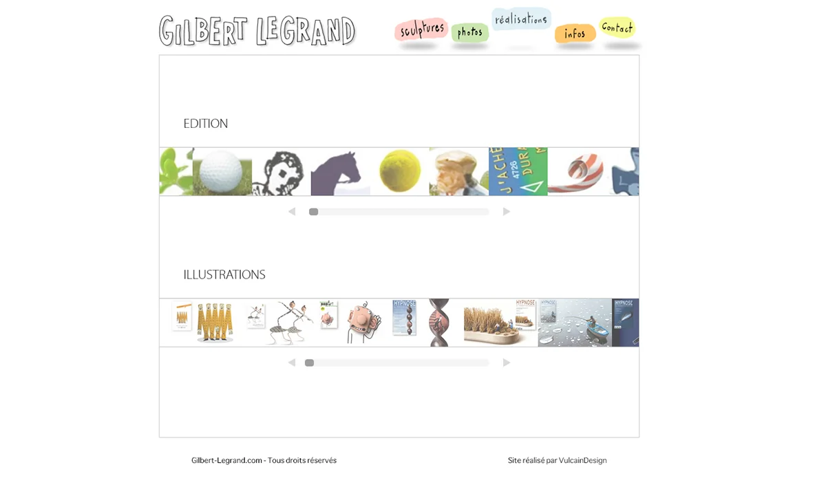 Création du site vitrine pour l’illustrateur Gilbert Legrand