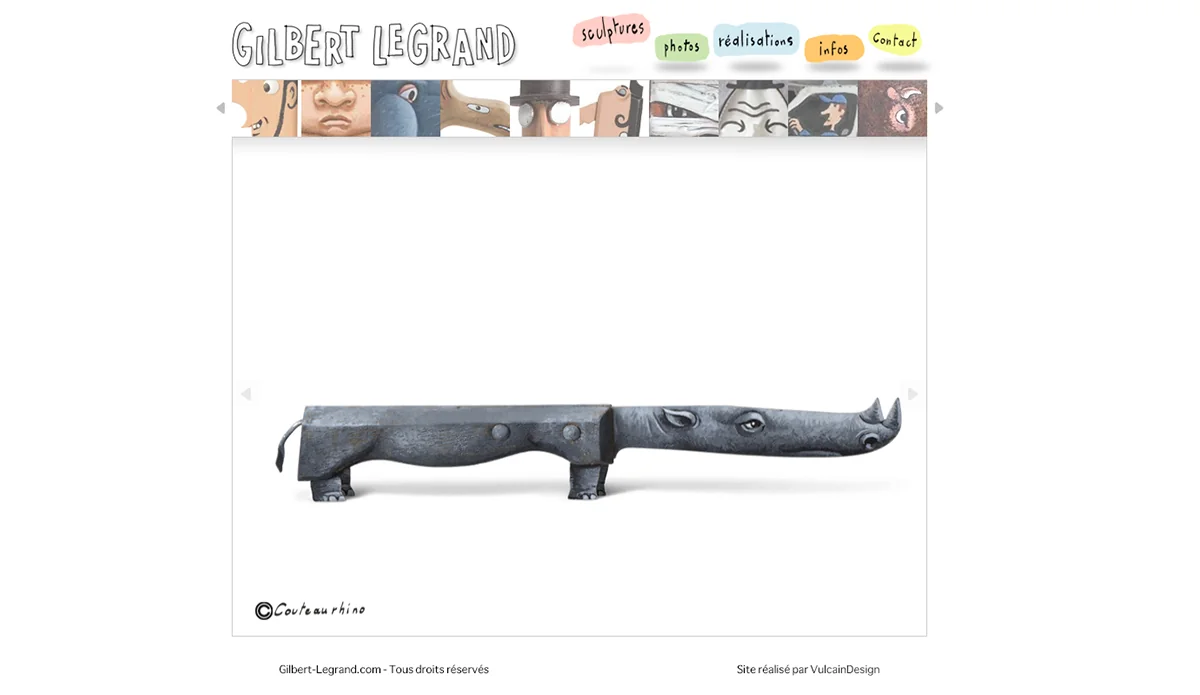 Création du site vitrine pour l’illustrateur Gilbert Legrand