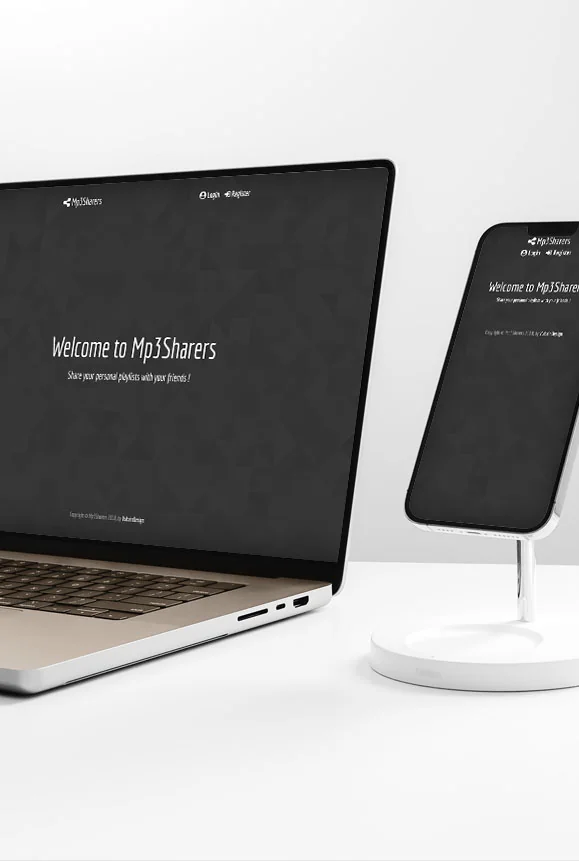 Application web Mp3Sharers - Développement plateforme partage audio