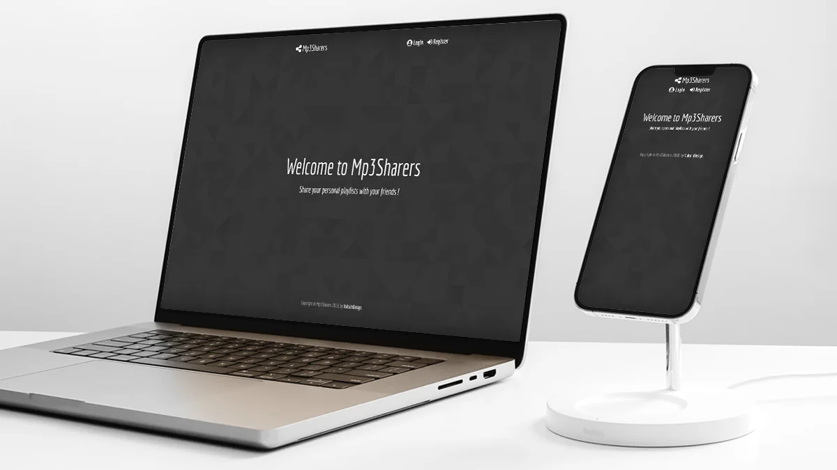 Aperçu du projet Mp3Sharers : Plateforme sociale de partage audio — VulcainDesign