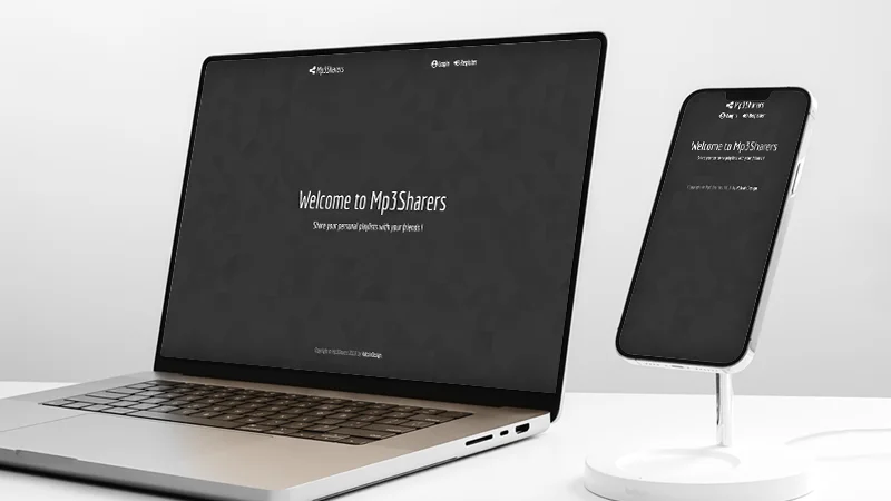 Mp3Sharers : Plateforme sociale de partage audio — VulcainDesign