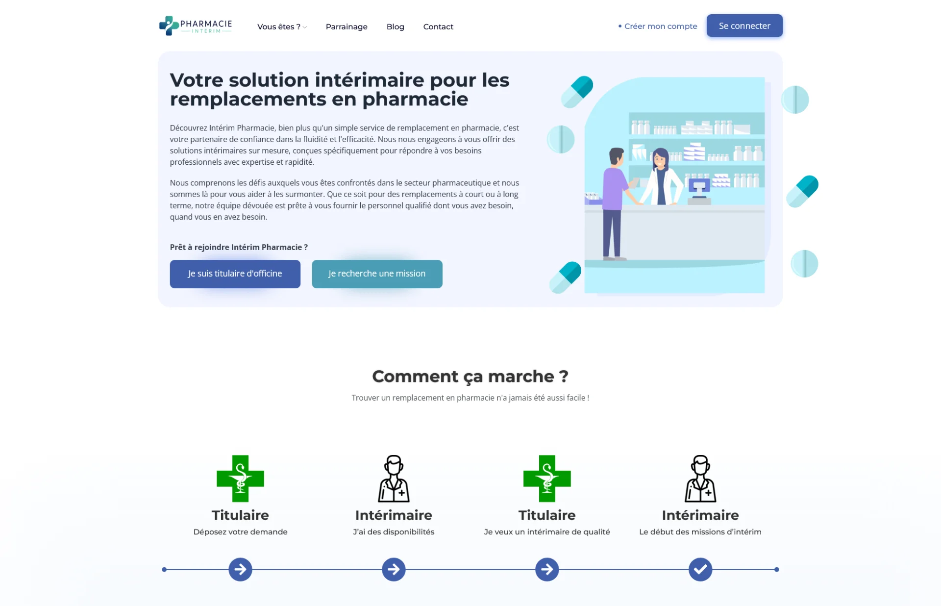 Plateforme de gestion d’intérim spécialisée en pharmacie
