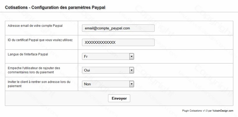 Plugin Cotisations v1.0 : Gestion des adhésions