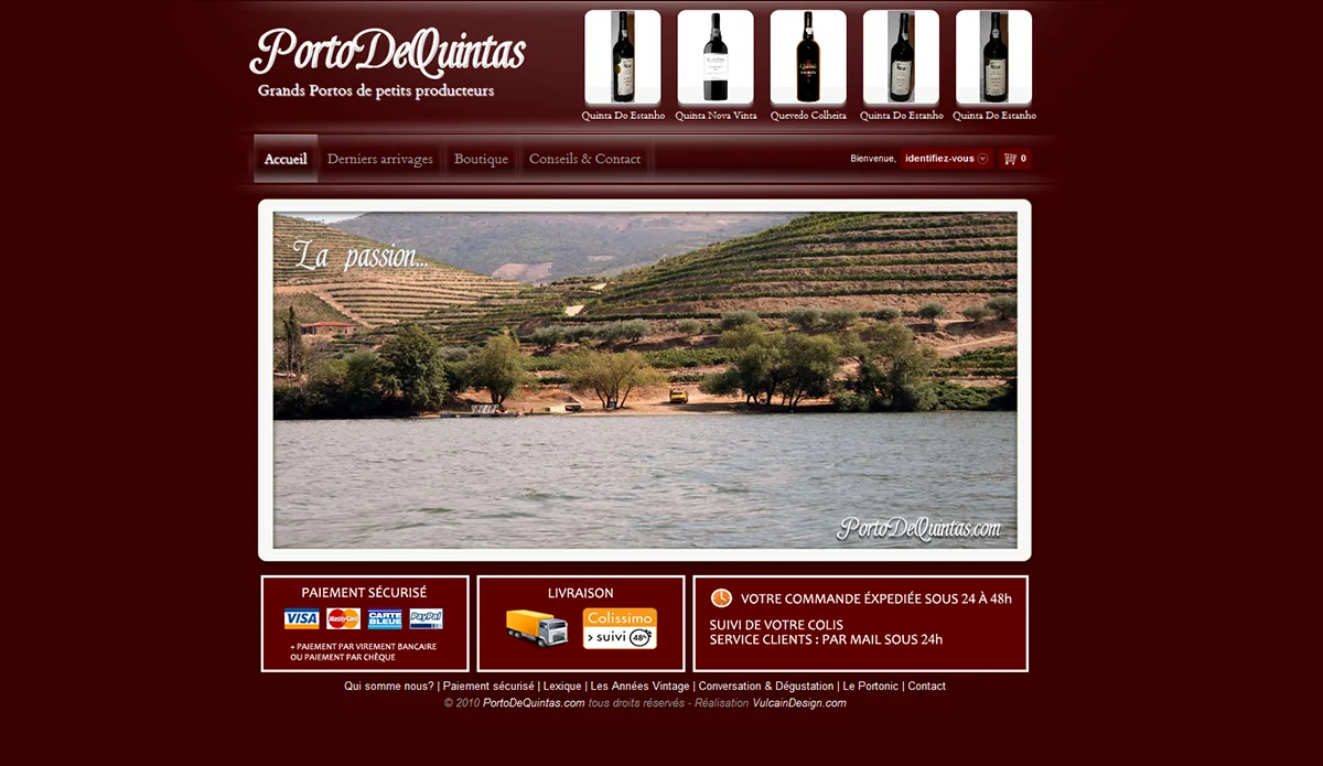 Création du portail et de la boutique en ligne PortoDeQuintas
