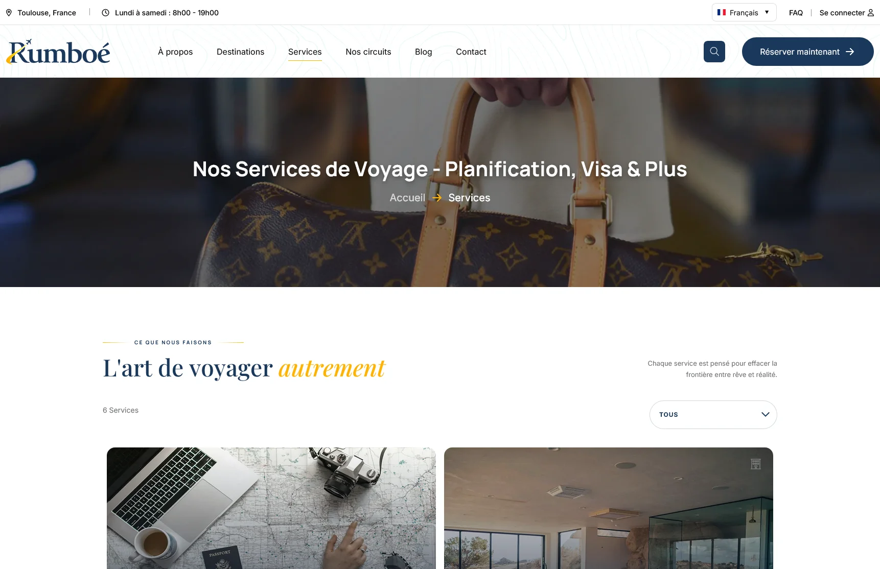 Rumboé : Identité visuelle, design & développement pour agence de voyages haut de gamme