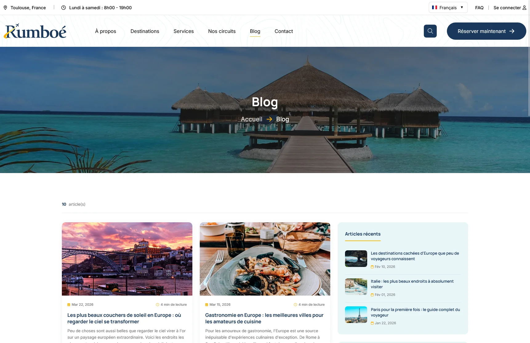 Rumboé : Identité visuelle, design & développement pour agence de voyages haut de gamme