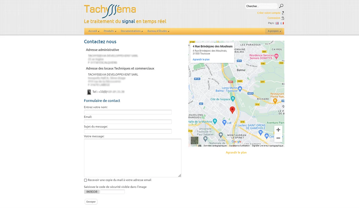 Création du site et design pour Tachysséma