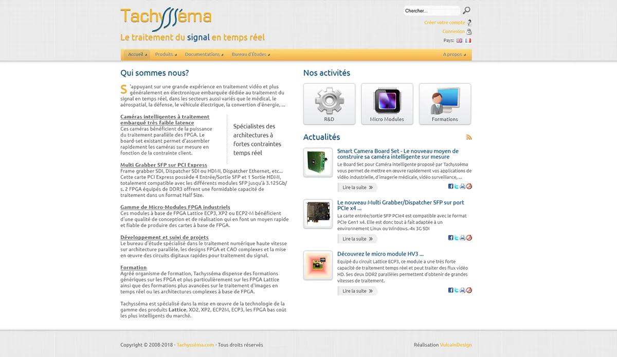 Création du site et design pour Tachysséma