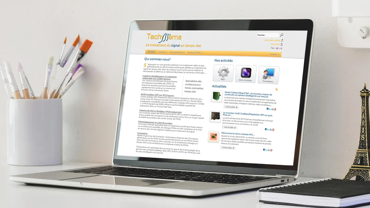 Aperçu du projet Création du site et design pour Tachysséma — VulcainDesign