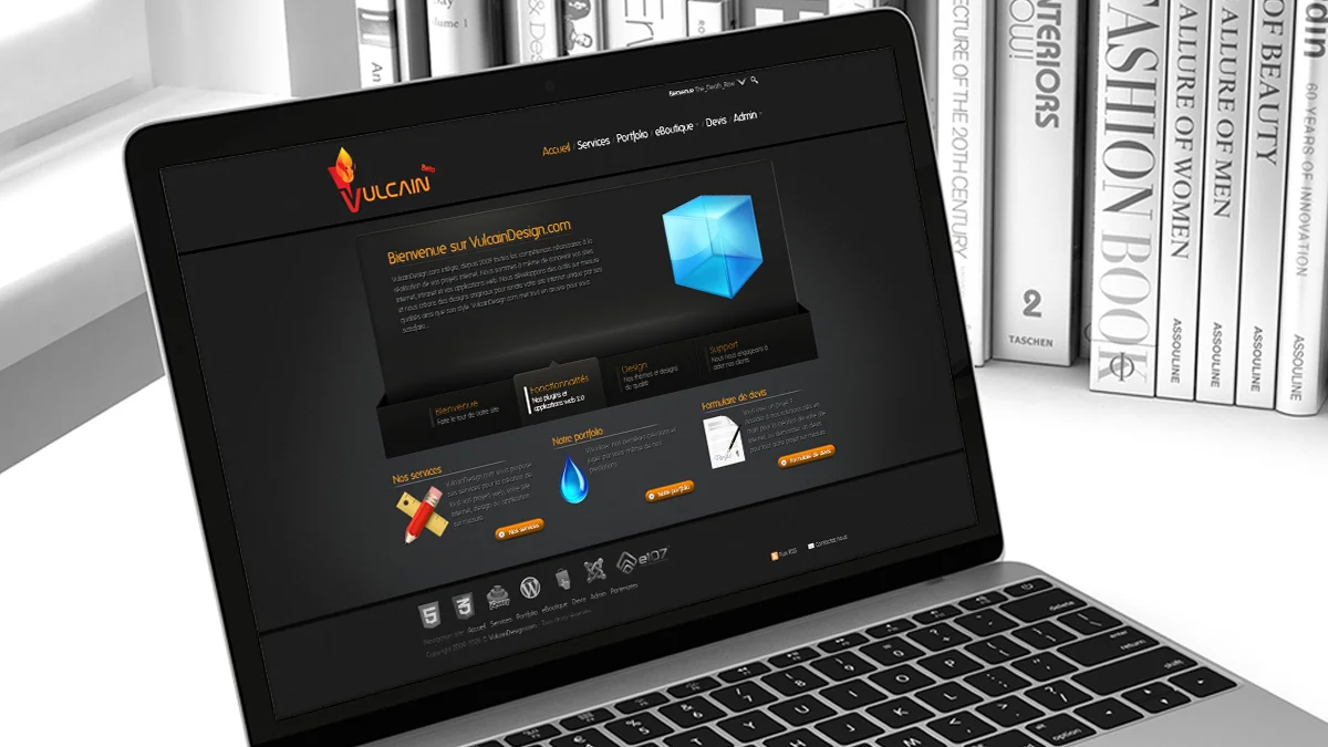 Aperçu du projet Création du site vitrine & boutique en ligne — VulcainDesign