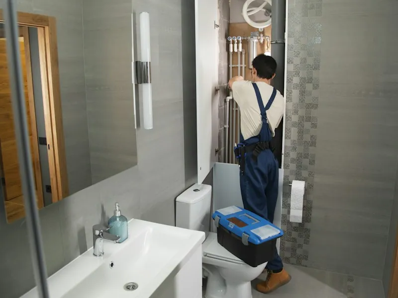 Work in a bathroom